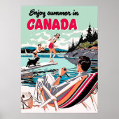 Canada Retro Vintage Travel Poster (Voorkant)