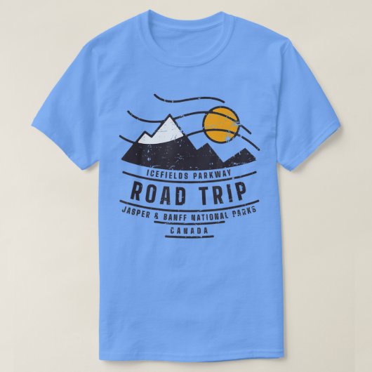 Canada Road Trip Japer Banff National Parks Vinta T-shirt (Design voorkant)