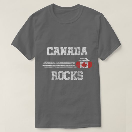 Canada Rocks Curling Gift T-shirt (Design voorkant)