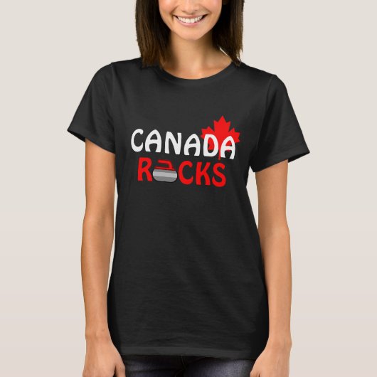 Canada Rocks - Curling T-shirt (Voorkant)