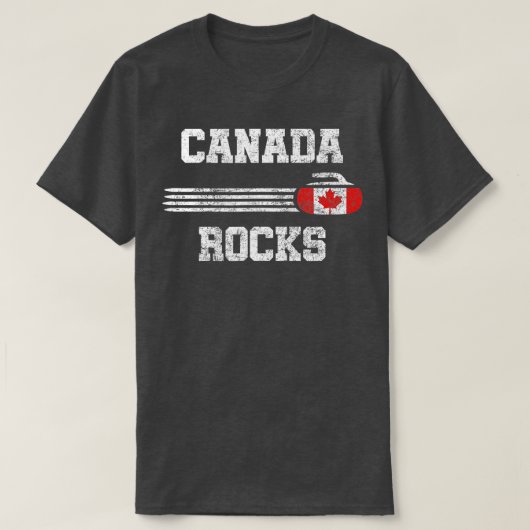 Canada Rocks  Curling T-shirt (Design voorkant)
