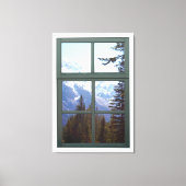 Canada Rocky Mountains Natuur Faux Window Uitzicht Canvas Afdruk (Voorkant)