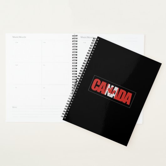 Canada, rode en witte tekst en esdoornblad, planner (Display)