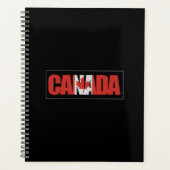 Canada, rode en witte tekst en esdoornblad, planner (Voorkant)