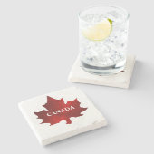 CANADA Rode esdoorn blad Stenen Onderzetter (Zijkant)