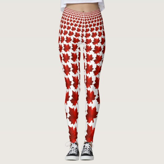 CANADA Rode esdoornblad Leggings (Voorkant)