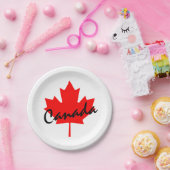 Canada Rode Esdoornblad Papieren Bordje (Feest)