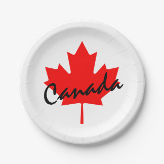 Canada Rode Esdoornblad Papieren Bordje
