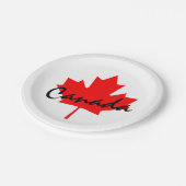 Canada Rode Esdoornblad Papieren Bordje (Gekanteld)
