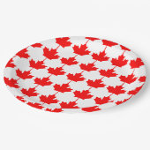 Canada Rode Esdoornblad Patroon Papieren Bordje (Gekanteld)