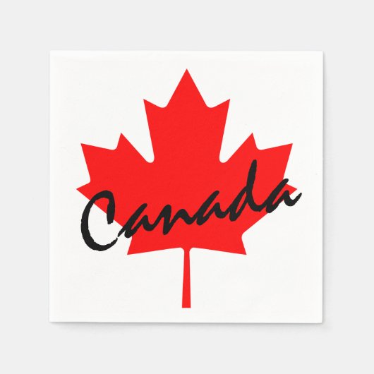 Canada Rode Esdoornblad Servetten (Voorkant)