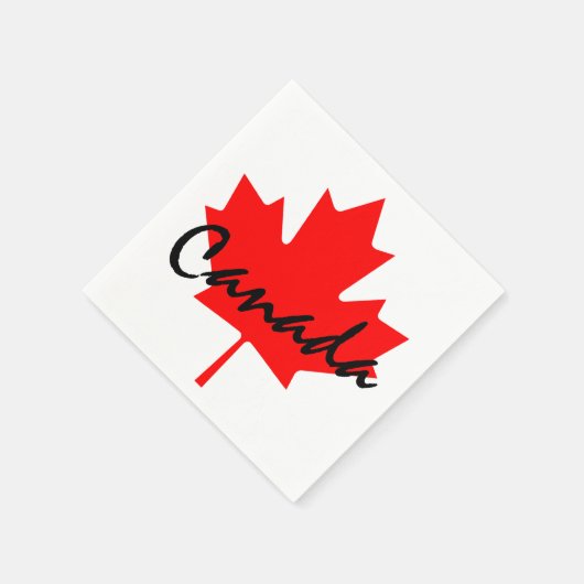 Canada Rode Esdoornblad Servetten (Hoek)