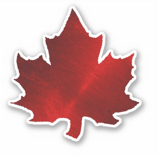 CANADA Rode esdoornblad Sticker (Voorkant)