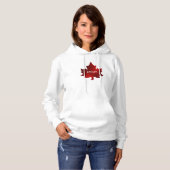 CANADA Rode Maple Leaf Vrouwen Hoodie (Voorkant volledig)