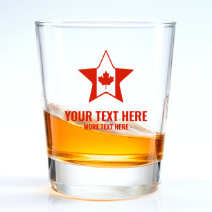 Canada Rode & Witte Ster Canadese Vlag Shot Glas