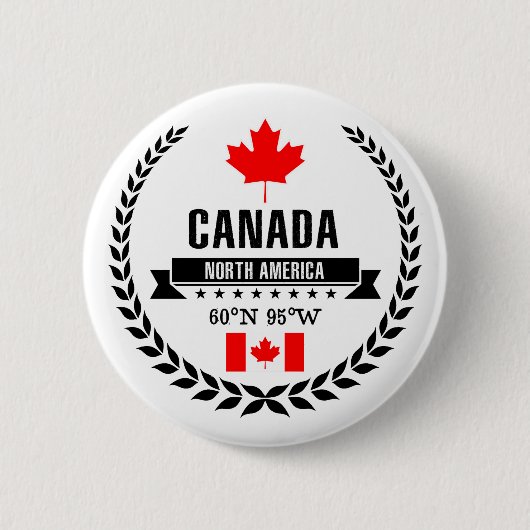Canada Ronde Button 5,7 Cm (Voorkant)