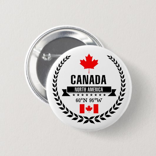 Canada Ronde Button 5,7 Cm (Voorkant /achterkant)