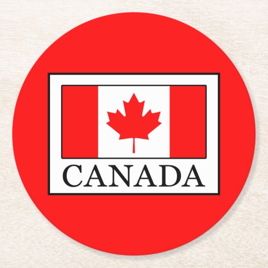 Canada Ronde Kartonnen Onderzetter (Voorkant)