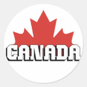 Canada Ronde Sticker (Voorkant)