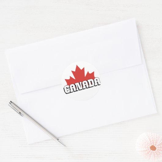 Canada Ronde Sticker (Envelop)