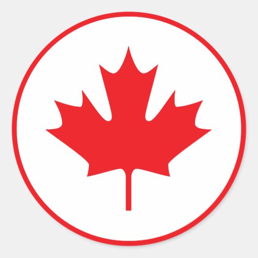 Canada Ronde Sticker (Voorkant)