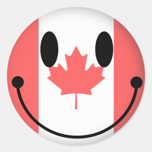 Canada Ronde Sticker (Voorkant)