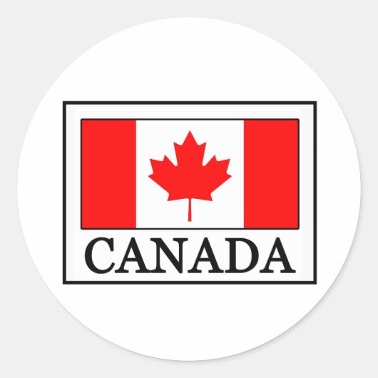 Canada Ronde Sticker (Voorkant)