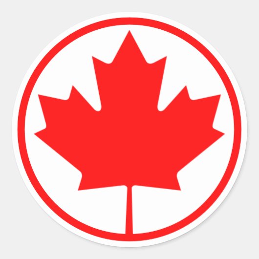 canada ronde sticker (Voorkant)