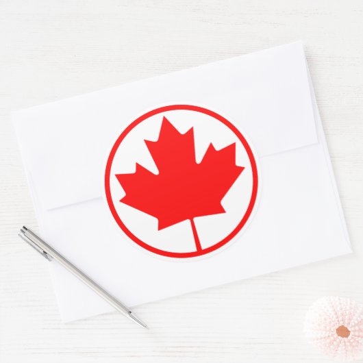 canada ronde sticker (Envelop)