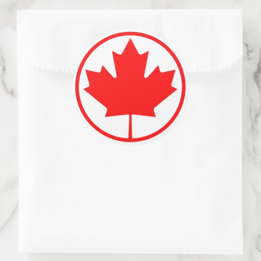canada ronde sticker (Tas)