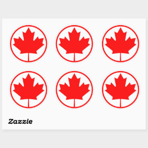 canada ronde sticker