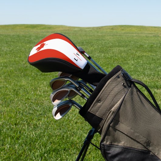 Canada Rood & Wit Canadese Initialen Golfheadcover (Insitu)