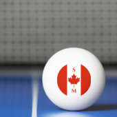 Canada Rood & Wit Canadese Initialen Pingpongbal (Net)