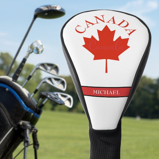 Canada Rood & Wit Canadese Vlag Naam Golfheadcover