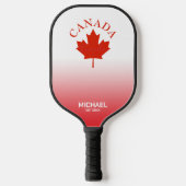 Canada Rood & Wit Canadese Vlag Ombre Gradiënt Pickleball Paddle (Voorkant)