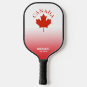 Canada Rood & Wit Canadese Vlag Ombre Gradiënt Pickleball Paddle (Achterkant)