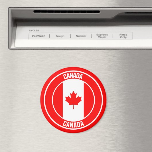 Canada Round Emblem Magneet (Insitu (Vaatwasser))