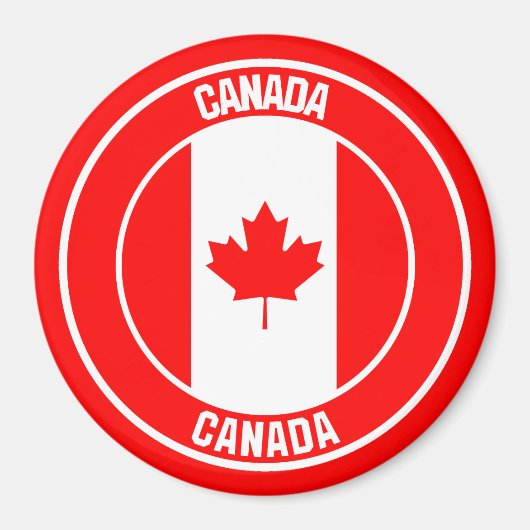 Canada Round Emblem Magneet (Voorkant)