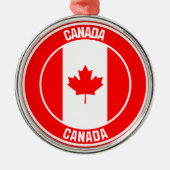 Canada Round Emblem Metalen Ornament (Voorkant)