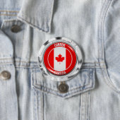 Canada Round Emblem Ronde Button 7,6 Cm (In situ)
