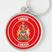 Canada Round Emblem Sleutelhanger (Voorkant)