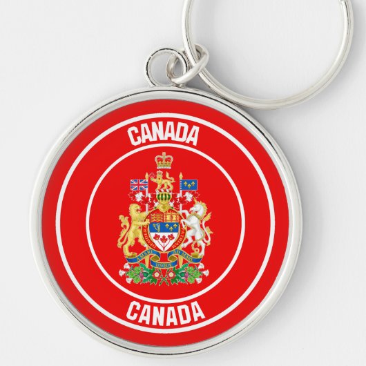 Canada Round Emblem Sleutelhanger (Voorkant)