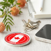 Canada Round Emblem Sleutelhanger (Zijkant)