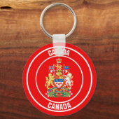 Canada Round Emblem Sleutelhanger (Voorkant)