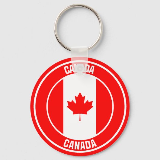 Canada Round Emblem Sleutelhanger (Voorkant)