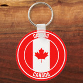 Canada Round Emblem Sleutelhanger (Voorkant)