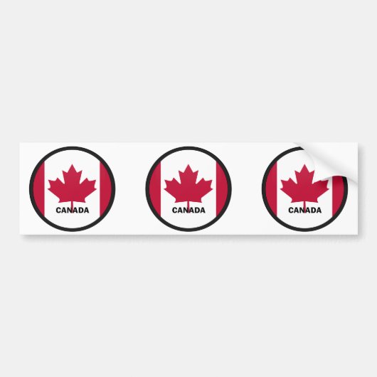 Canada Roundel-kwaliteitsvlag Bumpersticker (Voorkant)