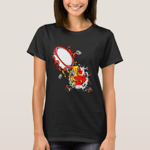 Canada Rugby Canadese Vlag Rugby Idee T-shirt