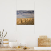 Canada, Saskatchewan, Craik: Hayrolls/Autumn Poster (Keuken)