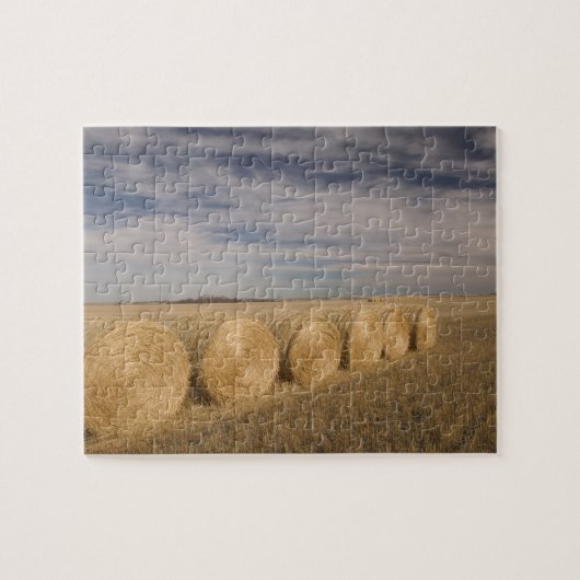 Canada, Saskatchewan, Craik: Hooibalen / Herfst Legpuzzel (Horizontaal)